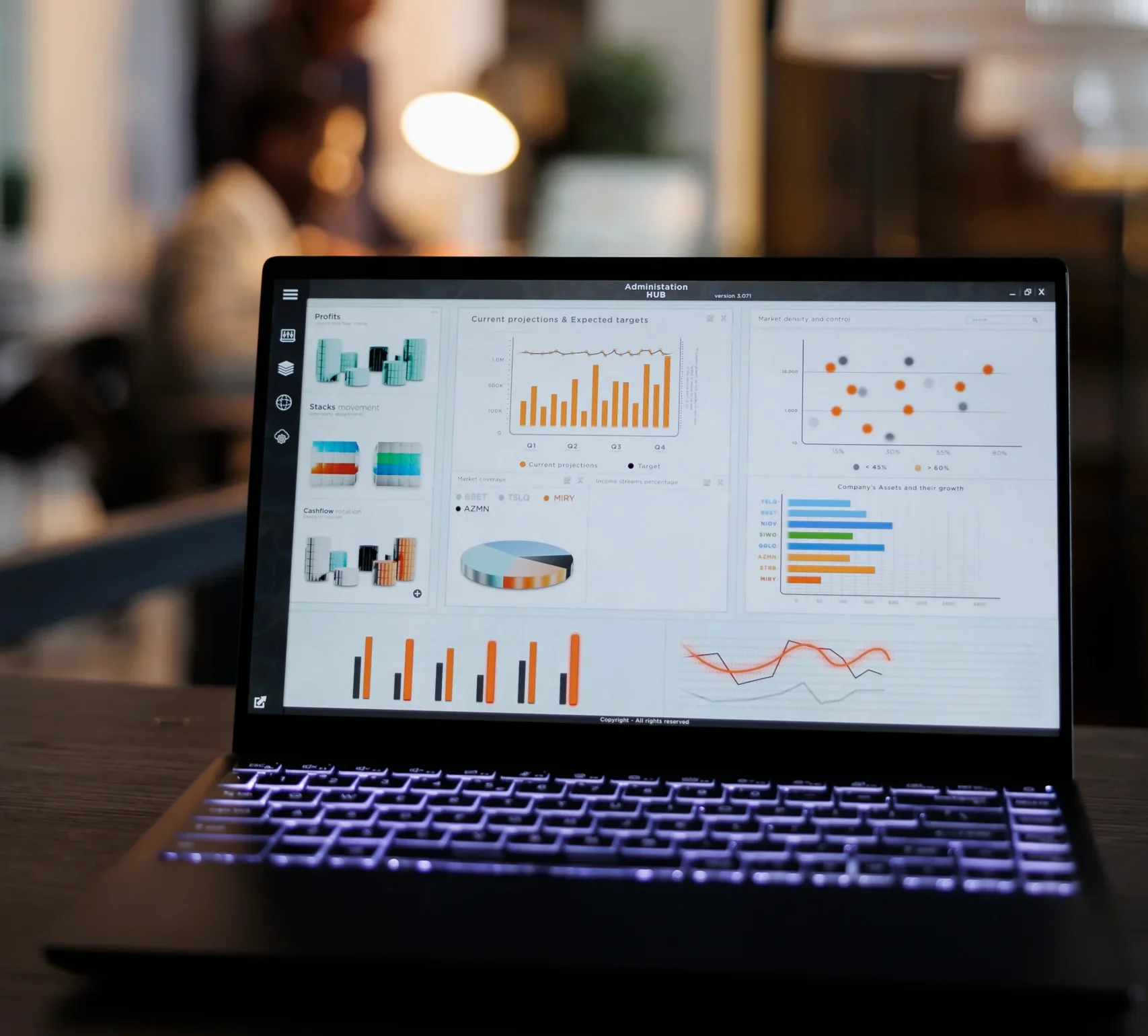 portfolio showcase on laptop screen